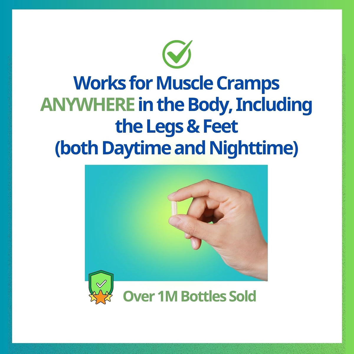 Cramp Defense® Leg Cramps Pills, Organic Magnesium Supplement for Muscles.